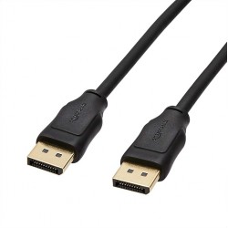NEW Amazon Basics DisplayPort to DisplayPort 1.2 Cable with 4K@60Hz, 2K@165Hz, 2K@144Hz Video Resolution - 10 Feet, Black