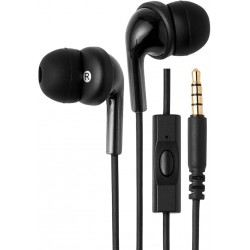 NEW Amazon Basics 3.5mm Jack Wired Earbuds with Microphone, In Ear Headphones, 4.2 ft long cable, S/M/L Ear Tips, Black