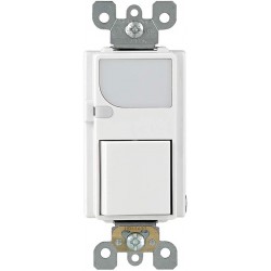 NEW Leviton 6526-W 15-Amp 120V AC Combination Decora Switch with LED Guide Light, White