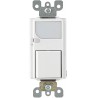 NEW Leviton 6526-W 15-Amp 120V AC Combination Decora Switch with LED Guide Light, White