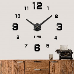 NEW VANGOLD Modern Frameless DIY Wall Clock Large 3D Wall Watch Mirror Numbers for Living Room Bedroom Kitchen