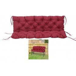 NEW Outsunny 3 Seater Outdoor Swing Cushions with Backrest, Replacement Cushions for Patio Furniture, Wine Red