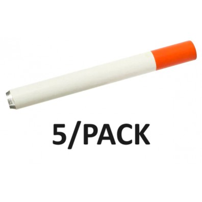 NEW 5/PACK Long Metal Cigarette One-Hitter - 3 INCH