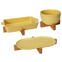 NEW temp-tations Essential Bakeware with Wooden Trivets