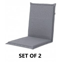 NEW Outsunny 2-Piece Patio Chair Cushions with Ties, UPF50+ Seat Patio Cushions Set for Garden Furniture, Light Grey