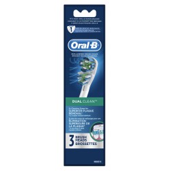 NEW Oral-B Dual Clean Replacement Electric Toothbrush Head 3 Count