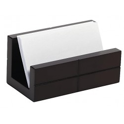 NEW Realspace Espresso Wood Business Card Holder, Brown - Measures 1 15/16H x 4 1/4W x 3 3/4D to hold up to 85 cards.