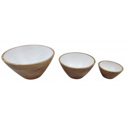 NEW Wooden Bowl (set of 3) temp-tations