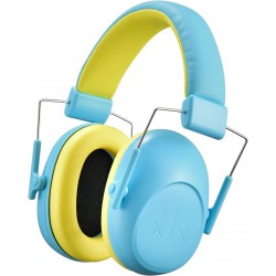 NEW Onhear Children's Noise Canceling Headphones, Comfortable Adjustable Foldable Headphones, with 28dB SNR Attenuation, Boys and Girls Age 3-16 Years, Anti-Noise Headphones for Noisy or Stressful Environments (Light Blue)