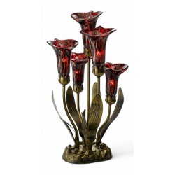NEW Tiffany Style 20 Hand-Blown Glass Calla Lily Lamp