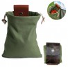 NEW Canvas Foraging Pouch, Garden Fruit Picking Bag,Mushroom Foraging Bag for Hiking, Camping, Hunting, Beach-Combing Collapsible Easy to Carry About The Size of Your Hand