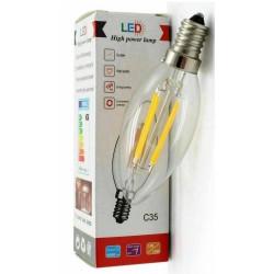 NEW C35 High Power LED Lamp - 4W - E14 - 2700K