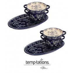 NEW temp-tations Soup and Sandwich Set with Lid-Its (set of 2)