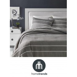 NEW KING SIZE Home Trends Riva Jacquard Stripe Comforter Set - Grey