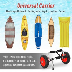 NEW Soozier Kayak Cart Canoe Dolly for Carrying Paddleboard, Kayak Trolley Cart with Aluminum Frame & Folding Design