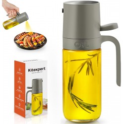 NEW KITEXPERT Olive Oil Sprayer - Versatile 250ml/8.3oz Oil Spritzer for Cooking, Salad, Grilling, Roasting, Baking - Modern & Stylish Cooking Bottle