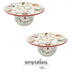 NEW temp-tations Special Edition Holiday Cake Plates (set of 2)