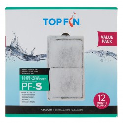 NEW Top Fin Silenstream PF-S Refill for PF10 Power Filters 5.5in x 3.1- (12 Count) 1 Year Supply
