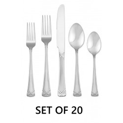 NEW Hampton Forge 20-Piece Yorktown Frosted Flatware Set