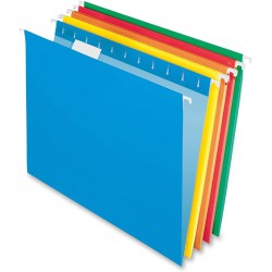 NEW 25/BOX Pendaflex Recycled Hanging File Folders, Letter Size, 5 Assorted Colors