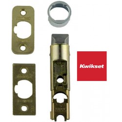 NEW Kwikset 1826-18 6-Way Adjustable Plain Latch, Polished Brass,( 1 )