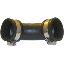 NEW LASCO 25-6834 Drain Pipe 90 Degree Elbow Flexible Rubber Connector with Clamps, 3 x 3