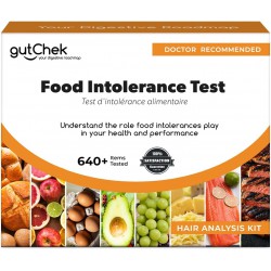 NEW gutChek Food Intolerance Test, Made in Canada, Hair Analysis Food Sensitivity Test Kit for Adults, Non-Invasive & Painless, 640 Items Tested in Canada with Home Collection Kit, Results in 7-10 Days