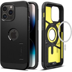 NEW Spigen Magnetic Case for iPhone 14 Pro Max Case: Tough Armor MagFit with Stand [Compatible with Magsafe], [Shockproof] for iPhone 14 Pro Max Case - Black