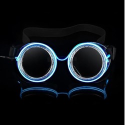 NEW LED Steampunk Goggles,Steampunk Glasses Glow in the Dark, Vintage Goggles Halloween Costume Accessory