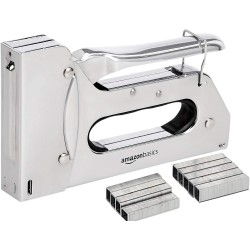 NEW Amazon Basics Manual Staple Gun with 1000 Staples, for Upholstery and Carpentry