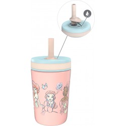 NEW Zak Designs Disney Princess Kelso Toddler Cups for Travel or at Home, 12oz Vacuum Insulated Stainless Steel Sippy Cup with Leak-Proof Design for Kids (Ariel, Belle, Cinderella, Mulan, Tiana)