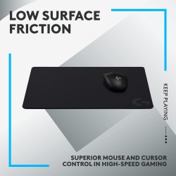 NEW Logitech G440 Hard Gaming Mouse Pad, Optimized for Gaming Sensors, Moderate Surface Friction, Non-Slip Mouse Mat - Black