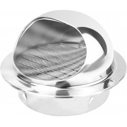 NEW Wintcomfort Air Vent Round Exhaust Grille, Stainless Steel Round Vent System with Screen Mesh, Bright Appearance Dryer Vent Cover Round Hood (75 mm)