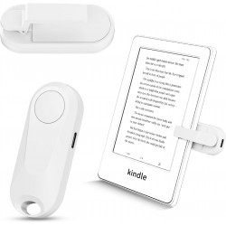 NEW Sycelu RF Remote Control Page Turner for Kindle Paperwhite Accessories Ipad Reading Kobo Surface Comics/Novels iPhone Tablets Android Taking Photos Camera Video Recording Remote (FYQ-K2, White)