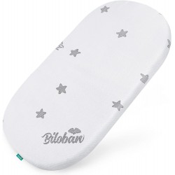 NEW Biloban Bassinet Mattress Pad Topper 30 x 15 x 0.8(Fisher), Waterproof Breathable Soft Bassinet Mattress Pad Topper