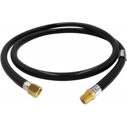 NEW 1/4 Inch NPT Propane Appliance Extension 5 Feet High-Pressure Hose for Gas Grills, Turkey Fryers, Fire Pit, Heater.RV Equipment Etc- 1/4 Male NPT x 1/4 Female NPT