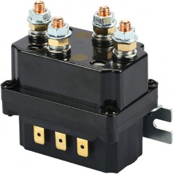 NEW Electric Winch Relay, 12V 250A Winch Solenoid Relay Contactor, Waterproof Winch Solenoid for Winch ATV, UTV, SUV 3000-5000lbs (Black)