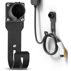 NEW MECMO EV Charger Holder SAE J1772 Nozzle Holster Dock and J-Hook Combination Wall Mount, EVSE Electric Vehicle Car Charger Cable Organizer EV Charger Cord Wall Hook Cable Holder J1772 Connector