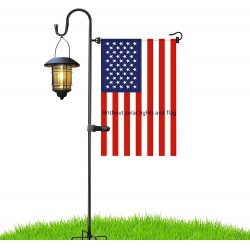 NEW Akeydeco Garden Flag Stand-Holder-Pole with Shepherd Hook,48 Inch Heavy Duty Bird Feeder Pole For 12 * 18 Inch Garden Flags,Hanging Plant, Wind Chime, Solar Light Lanterns 1 Pack