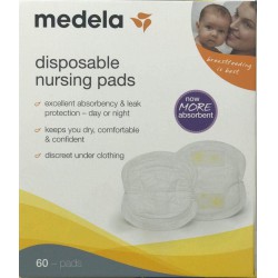 NEW Medela Safe & Dry Super absorbency Disposable Nursing Pads, N/A, 60 Count