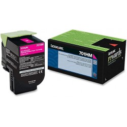 NEW Lexmark 701HM Magenta High Yield Return Program Toner Cartridge -Magenta -Laser -3000 Page