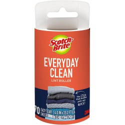 NEW Scotch-Brite Everyday Clean Lint Roller Refill 4 inch x 35.2 feet - 70 Sheets per Roll
