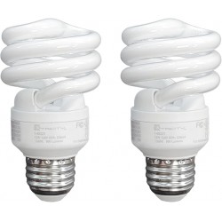 NEW Xtricity Compact Fluorescent Light Bulbs T2 Spiral, E26 Base, 23W (100W Equivalent), 4100k Cool White, 1520 Lumens, CFL, 120V - UL Listed, (2 Pack)