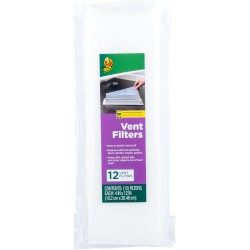 NEW Duck Brand Air Vent Filters, Reduce Airborne Particles like Dust, Dander, Pollen and Trap Debris in your Ventilation System, Air Register Vent Filters for Home, 4 In. x 12 In., 12-Pack, White