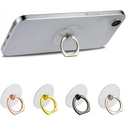 NEW PACK OF 4 WLLHYF Cell Phone Ring Holder, Transparent Phone Ring Grips Kickstand 360°Rotation Clear Finger Ring Stand Universal Phone Accessories Compatible with All Phones, Tablet, Case