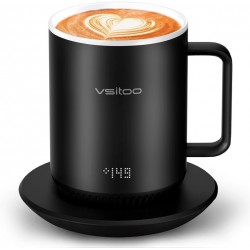 NEW S3 Temperature Control Smart Mug 2 with Lid, Self Heating Coffee Mug 10 oz, LED Display, 90 Min Battery Life - App&Manual Controlled Heated Coffee Mug