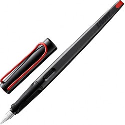 NEW LAMY joy black - calligraphy fountain pen with ergonomic grip & polished steel nib in line width 1.5 mm - Calligraphy Fountain Pen with ribbon nib - incl. ink cartridge LAMY T 10 blue