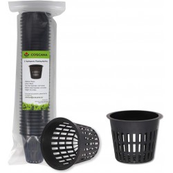 NEW 14/PACK COSCANA, Nursery Pots 3 inch Net Pot, Garden Slotted Mesh Plastic Plant Net Cup, Heavy Duty Wide Lip Round Bucket Basket for Hydroponics