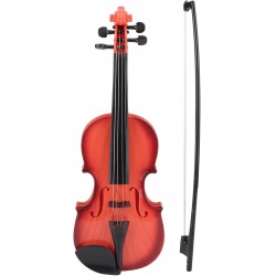 NEW Children Music Toy, 15.4 x 5.3 x 2.2in Mini Toy Violin Simulated Kid Acoustic Violin Toy Playable Adjustable String(Light Brown)
