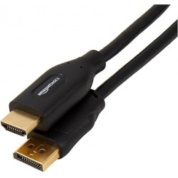 NEW Amazon Basics DisplayPort to HDMI Cable, Uni-Directional, 4K@30Hz, 1920x1200, 1080p, 6 ft, Black